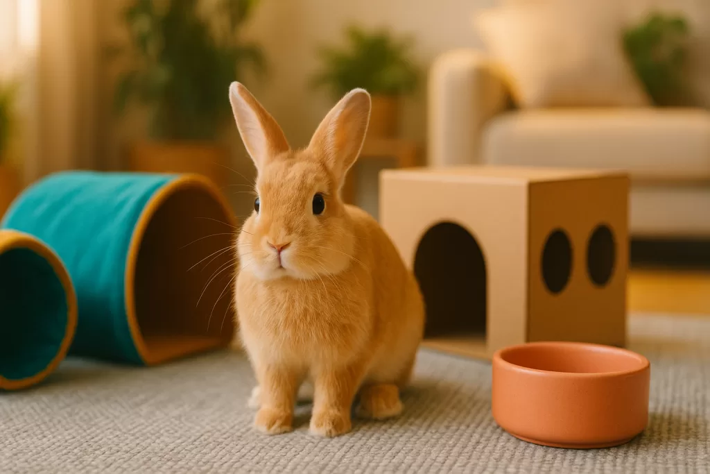 Comportamiento del conejo doméstico en entorno seguro