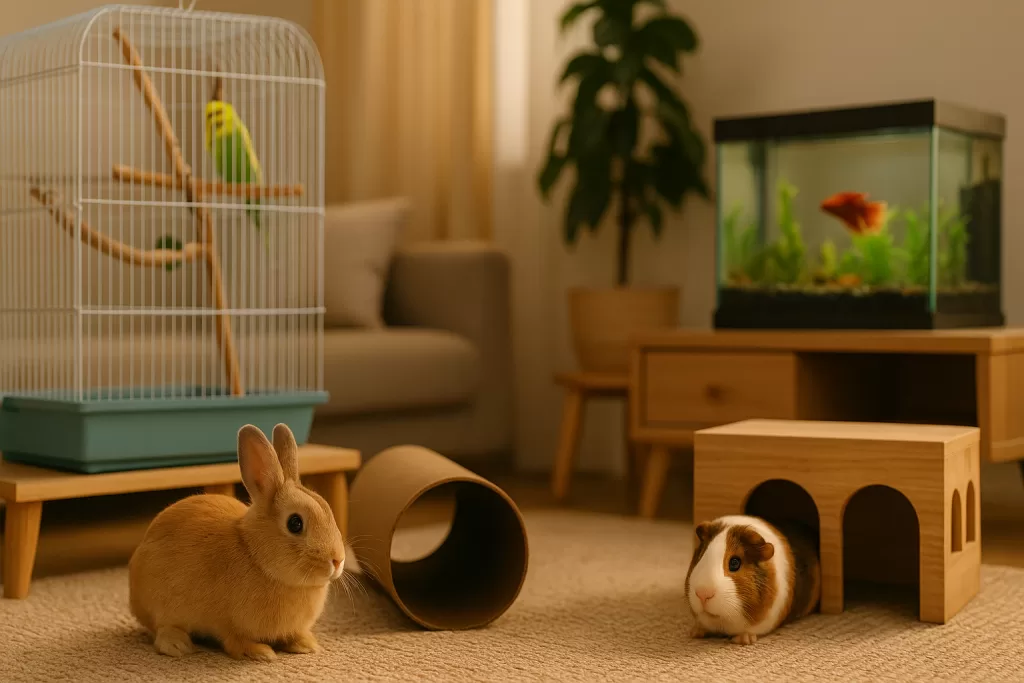 Convivencia con mascotas pequeñas en hogar tranquilo