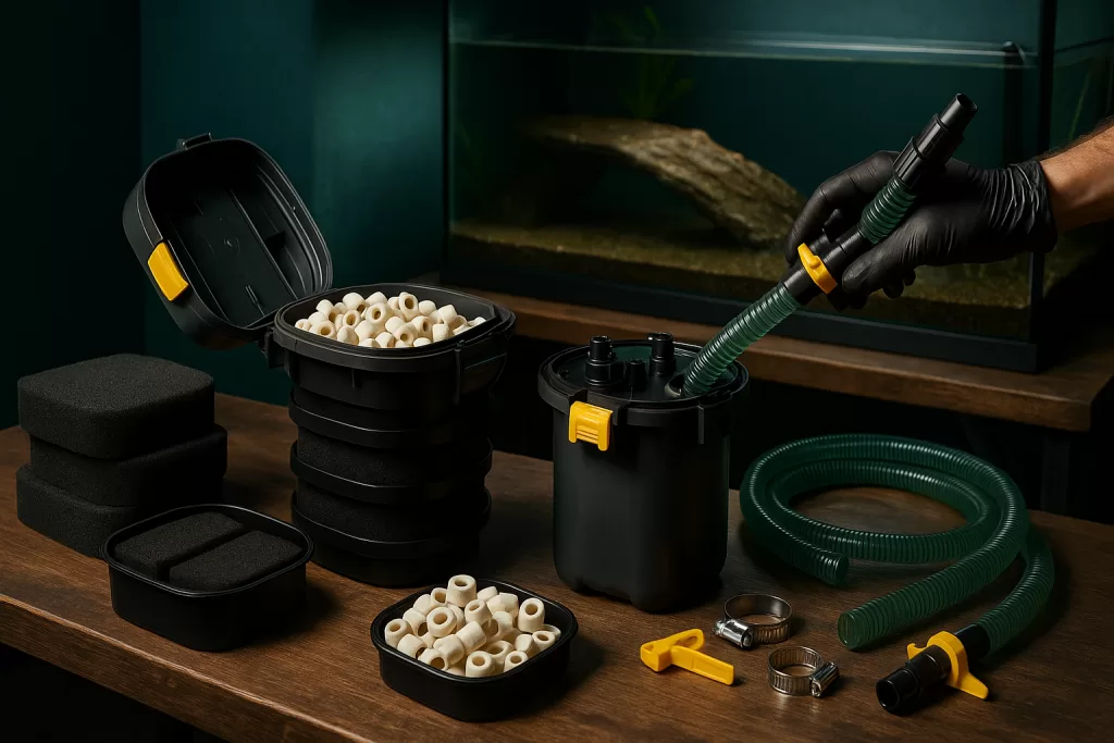 Filtros para tortugas de agua en acuaterrario doméstico