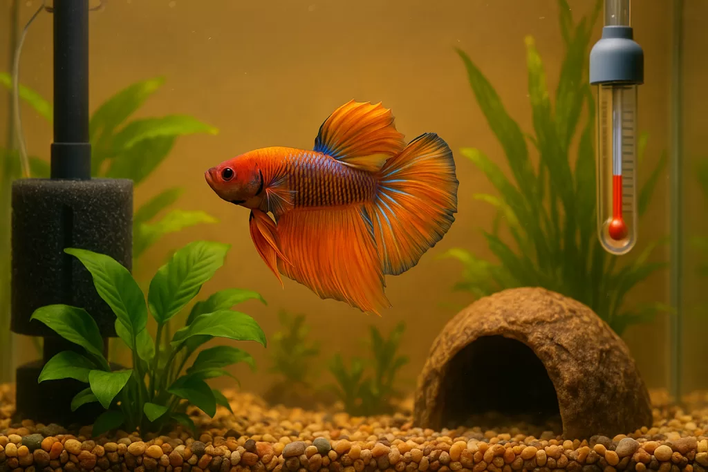 Primeros pasos con un pez betta en acuario estable