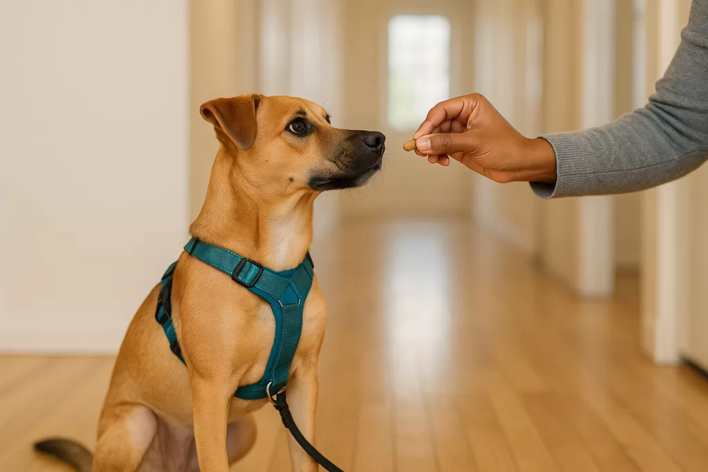 Arnés o collar para perros principiantes ajustado con seguridad